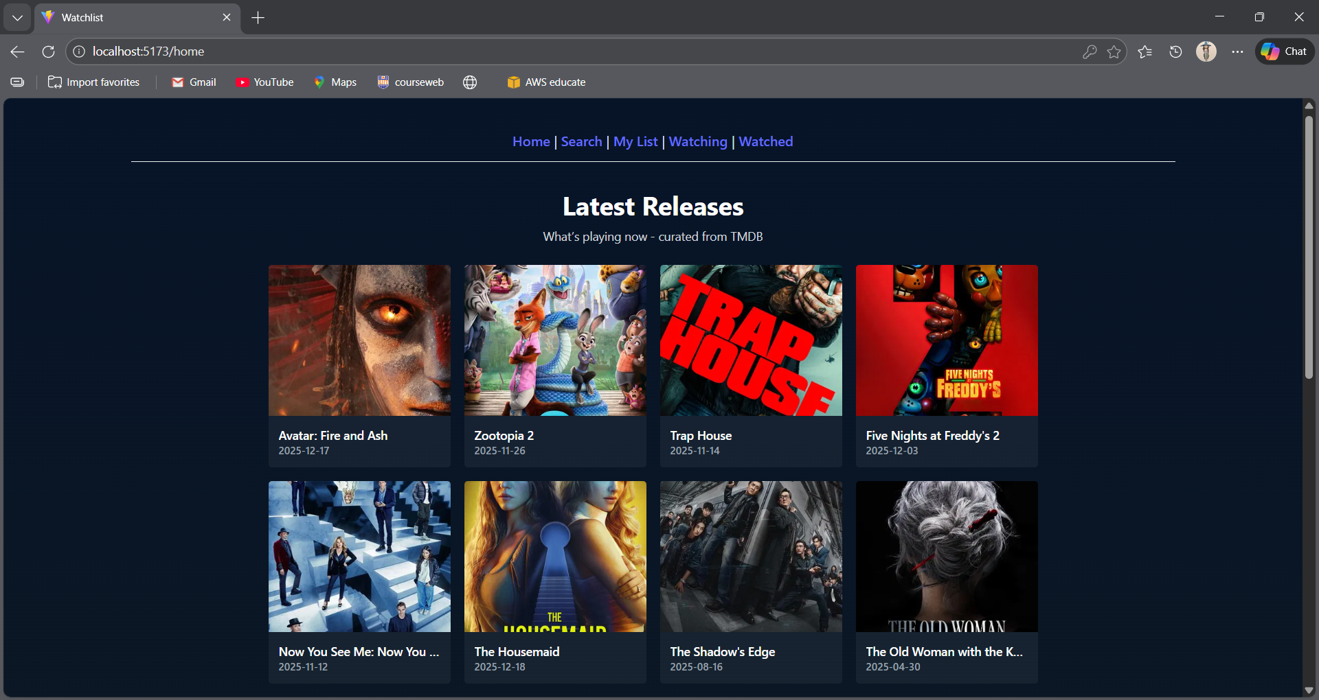 Watchlist – Movie Tracking & Rating Web App (MERN Stack)🎥